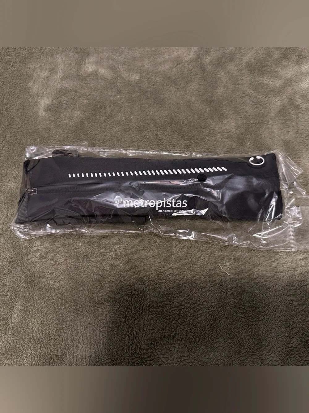 Black Zippered Running Belt